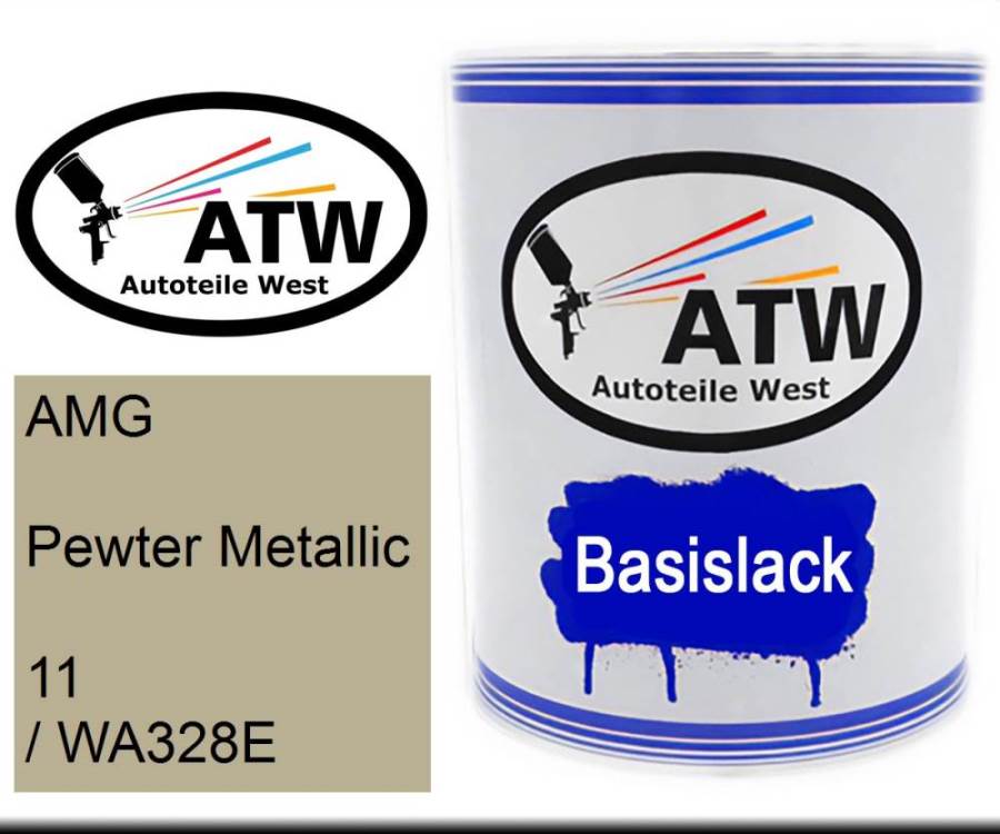 AMG, Pewter Metallic, 11 / WA328E: 1L Lackdose, von ATW Autoteile West.